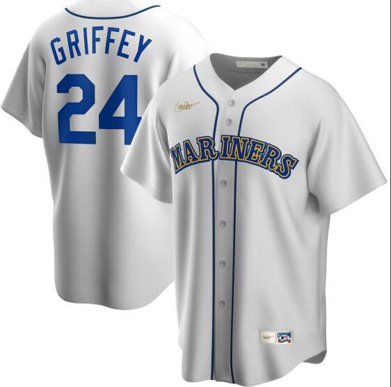 Mariners 24 Ken Griffey Jr  White 2020 Nike Cool Base Jersey