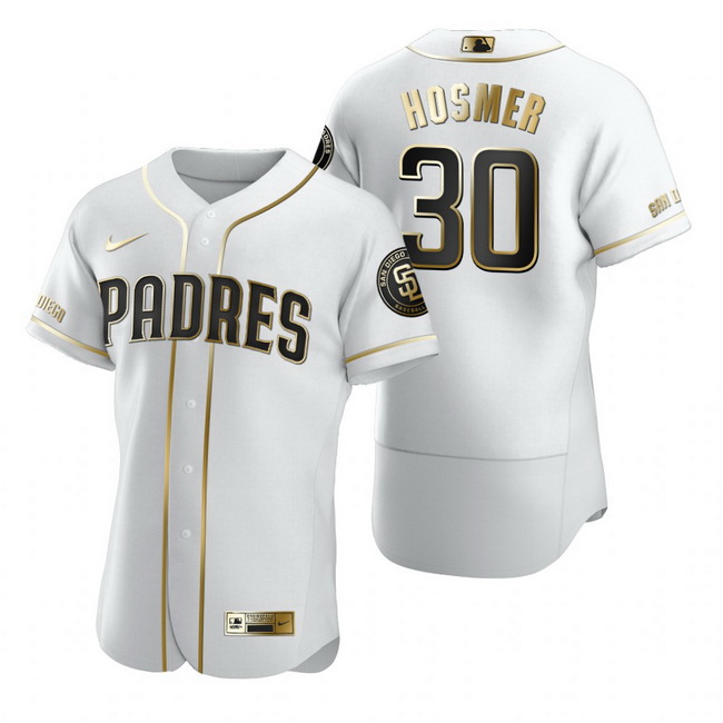 San Diego Padres 30 Eric Hosmer White Nike Mens Authentic Golden