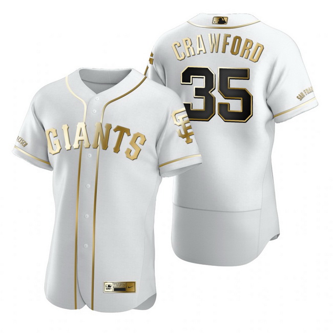 San Francisco Giants 35 Brandon Crawford White Nike Mens Authent