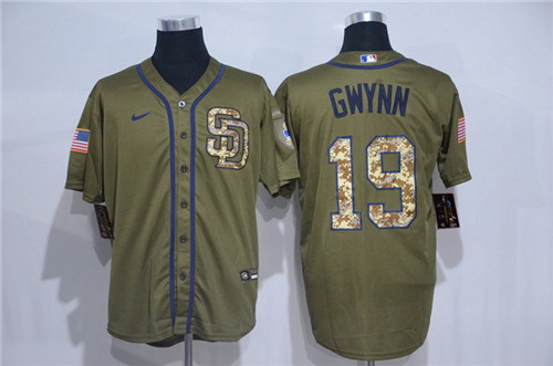 Padres 19 Tony Gwynn Olive 2020 Nike Cool Base Jersey