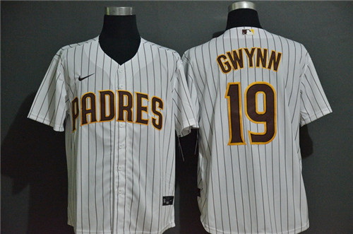 Padres 19 Tony Gwynn White 2020 Nike Cool Base Jersey