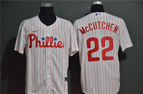 Phillies 22 Andrew McCutchen White 2020 Nike Cool Base Jersey