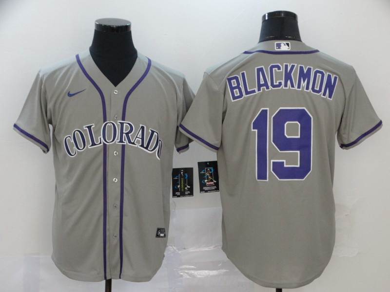 Rockies 19 Charlie Blackmon Gray 2020 Nike Cool Base Jersey