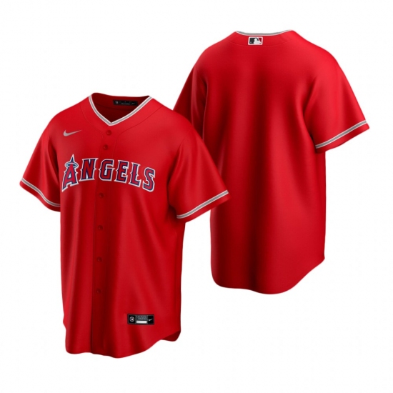 Mens Nike Los Angeles Angels Blank Red Alternate Stitched Baseball Jersey