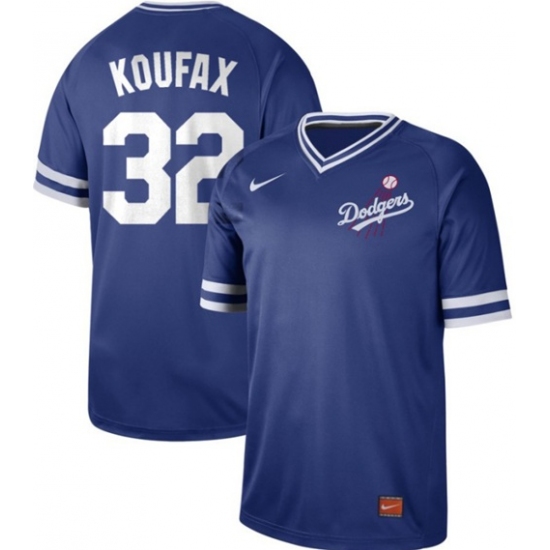 Mens Nike Los Angeles Dodgers 32 Sandy Koufax Royal Authentic Cooperstown Collection Stitched Baseba