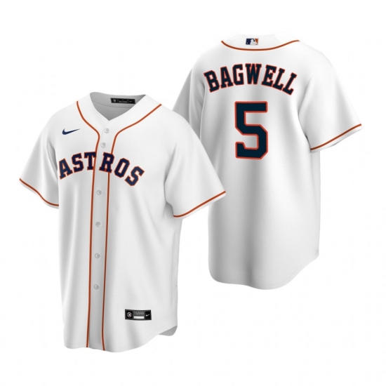 Mens Nike Houston Astros 5 Jeff Bagwell White Home Stitched Baseball Jerse