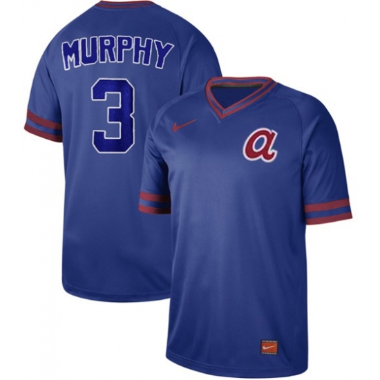 Mens Nike Atlanta Braves 3 Dale Murphy Royal Authentic Cooperstown Collection Stitched Baseball Jers