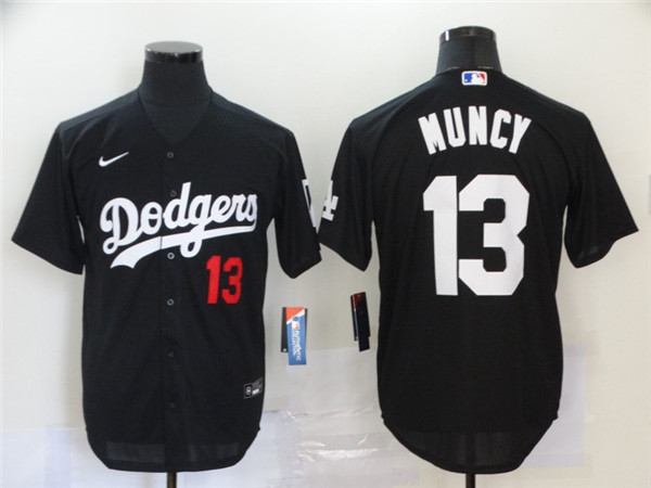 Dodgers 13 Max Muncy Black 2020 Nike Cool Base Jersey