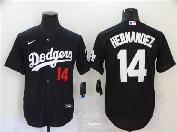 Dodgers 14 Enrique Hernandez Black 2020 Nike Cool Base Jersey