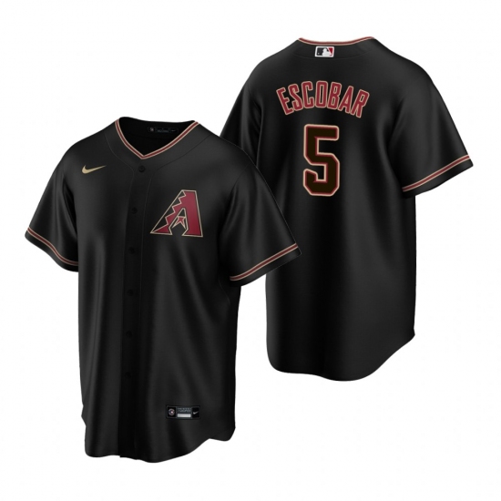 Mens Nike Arizona Diamondbacks 5 Eduardo Escobar Black Alternate Stitched Baseball Jersey