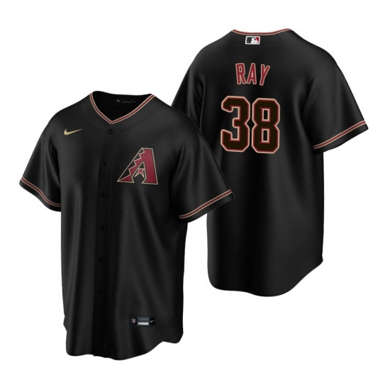 Mens Nike Arizona Diamondbacks 38 Robbie Ray Black Alternate Stitched Baseball Jersey