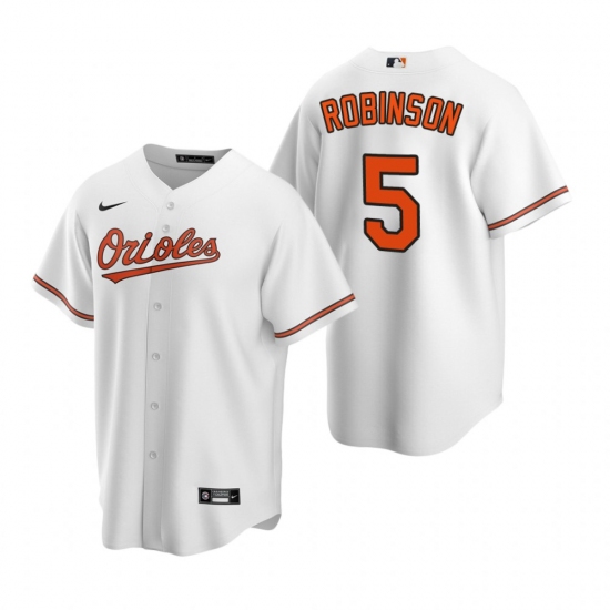 Mens Nike Baltimore Orioles 5 Brooks Robinson White Home Stitched Baseball Jerse