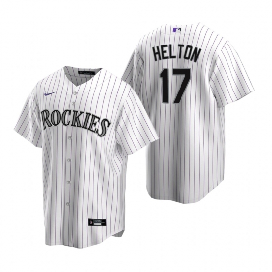 Mens Nike Colorado Rockies 17 Todd Helton White Home Stitched Ba