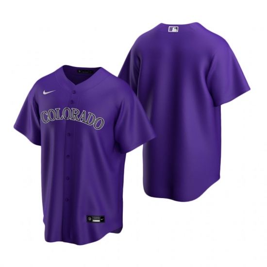 Mens Nike Colorado Rockies Blank Purple Alternate Stitched Baseb