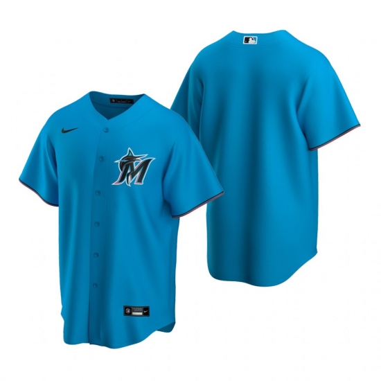 Mens Nike Miami Marlins Blank Blue Alternate Stitched Baseball J