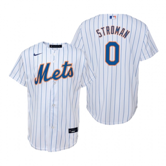 Mens Nike New York Mets 0 Marcus Stroman White Home Stitched Baseball Jersey