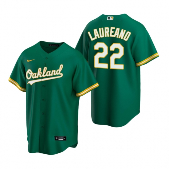 Mens Nike Oakland Athletics 22 Ramon Laureano Green Alternate Stitched Baseball Jersey