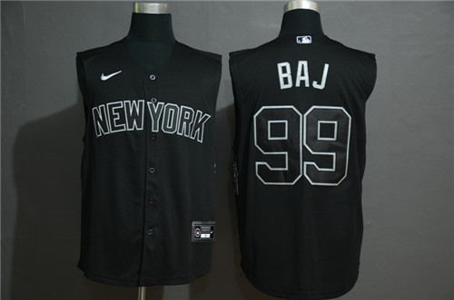 Yankees 99 Aaron Judge Black Nike Cool Base Sleeveless Jersey