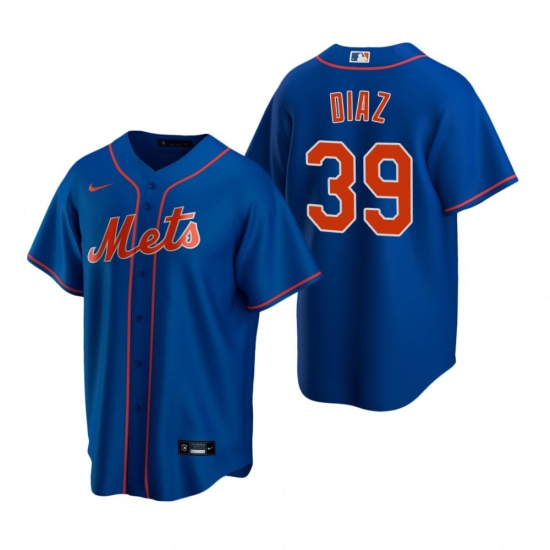 Mens Nike New York Mets 39 Edwin Diaz Royal Alternate Stitched Baseball Jersey