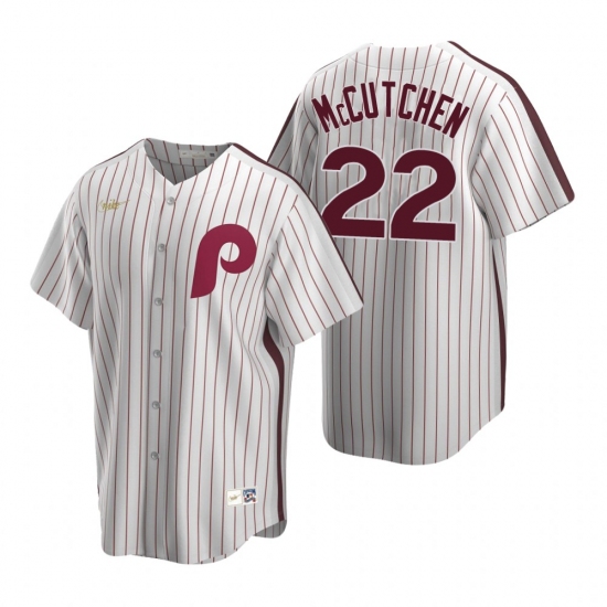Mens Nike Philadelphia Phillies 22 Andrew McCutchen White Cooperstown Collection Home Stitched Baseb