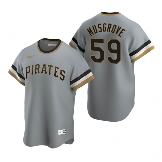 Mens Nike Pittsburgh Pirates 59 Joe Musgrove Gray Cooperstown Co