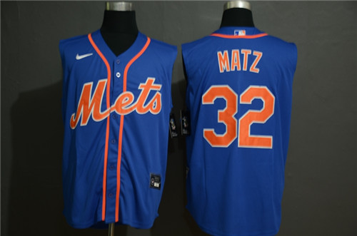 Mets 32 Steven Matz Royal Nike Cool Base Sleeveless Jersey