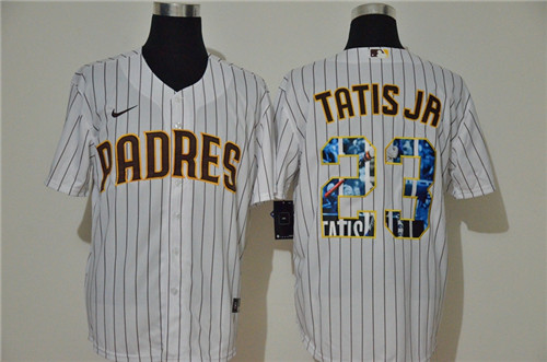 Padres 23 Fernando Tatis Jr  White Nike Cool Base Player Jersey