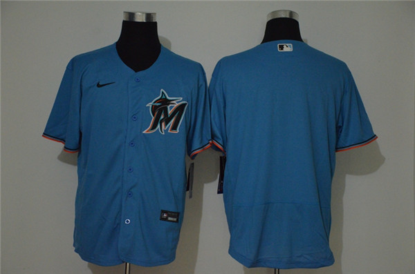 Marlins Blank Blue 2020 Nike Cool Base Jersey