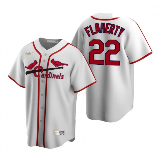 Men's Nike St. Louis Cardinals #22 Jack Flaherty White Coopersto