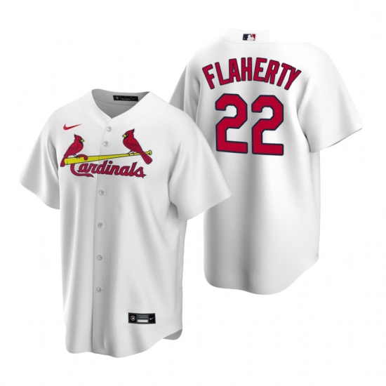 Men's Nike St. Louis Cardinals #22 Jack Flaherty White Home Stit