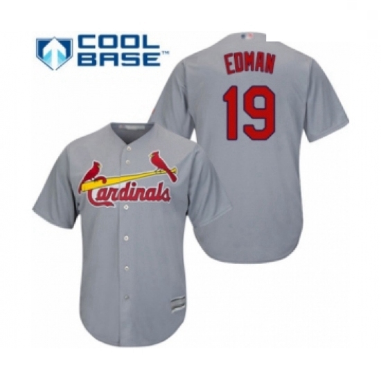 Youth St. Louis Cardinals #19 Tommy Edman Authentic Grey Road Cool Base Baseball Player Jersey