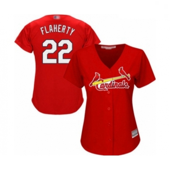 Women's St. Louis Cardinals #22 Jack Flaherty Authentic Red Alternate Cool Base Baseball Player Jers