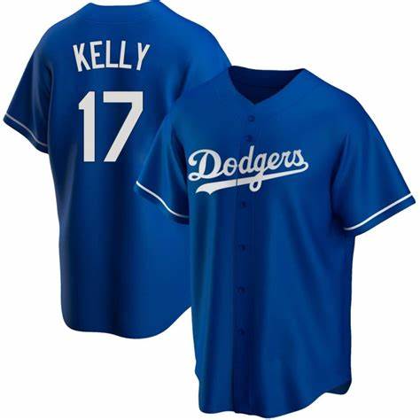 Men's Nike Los Angeles Dodgers #17 Joe Kelly Blue Stitched Cool Base MLB Jersey