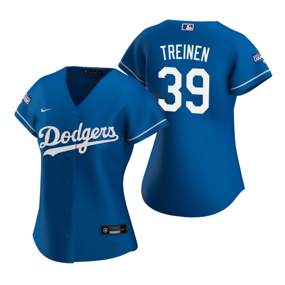 Women Los Angeles Dodgers 39 Blake Treinen Royal 2020 World Seri