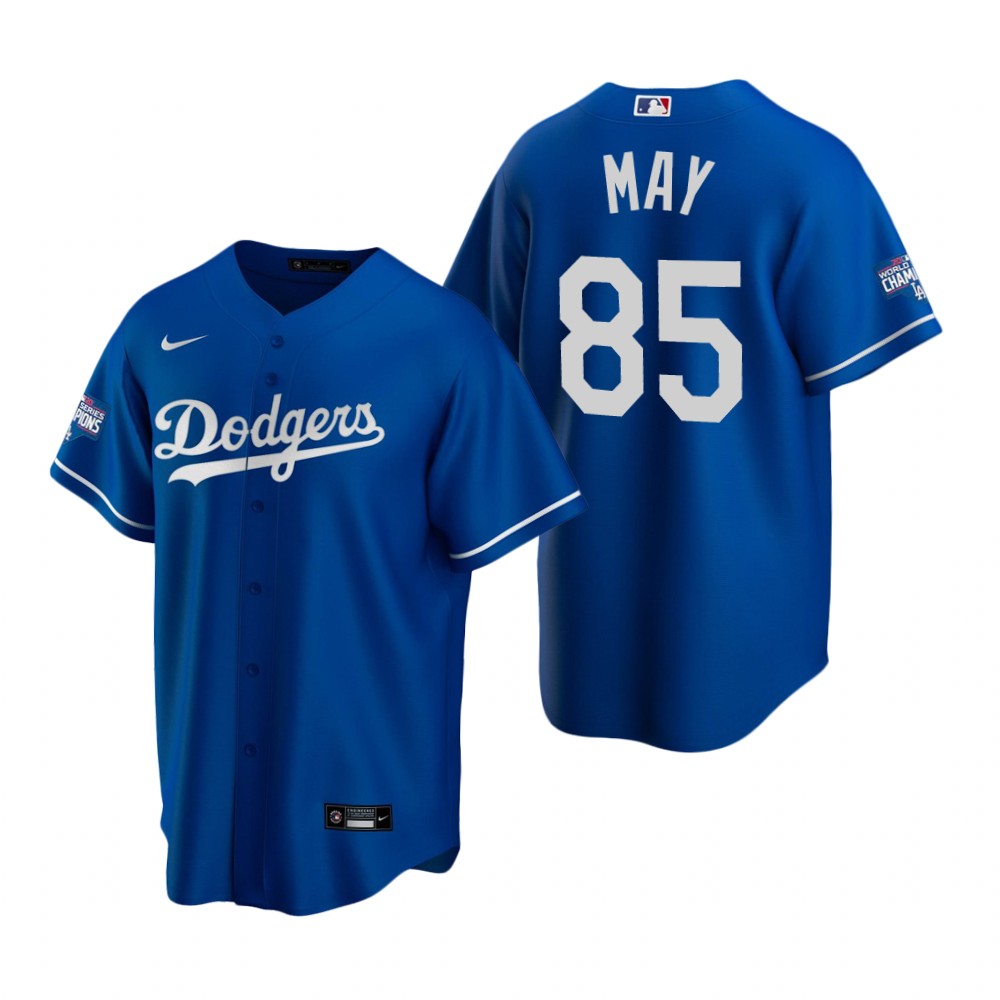Youth Los Angeles Dodgers 85 Dustin May Royal 2020 World Series 