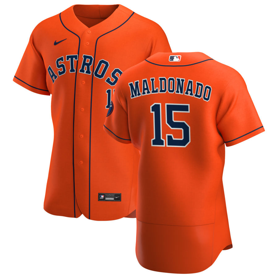 Men Houston Astros 15 Martin Maldonado Men Nike Orange Alternate