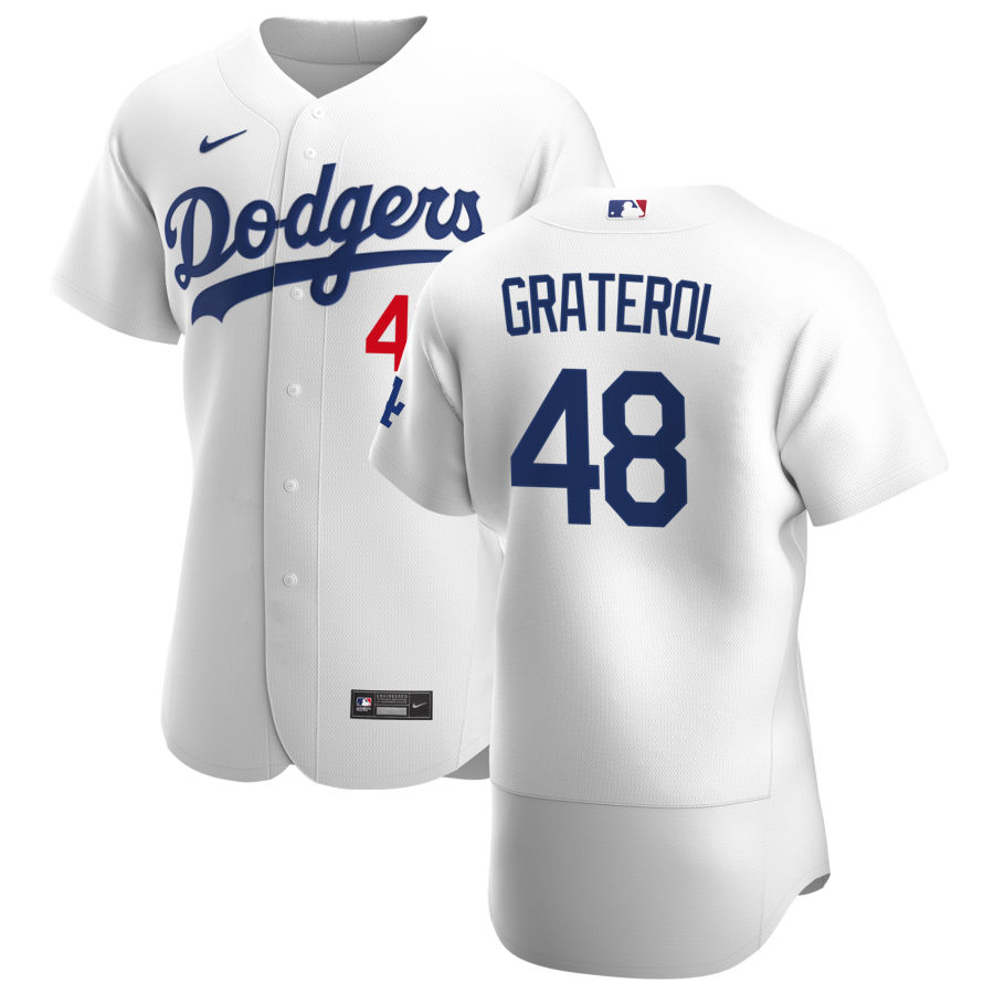 Men Los Angeles Dodgers 48 Brusdar Graterol Men Nike White Home 2020 Flex Base Player MLB Jersey