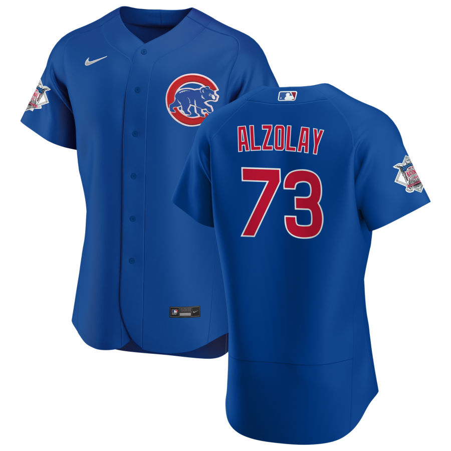 Men Chicago Cubs 73 Adbert Alzolay Men Nike Royal Alternate 2020 Flex Base Player Jersey