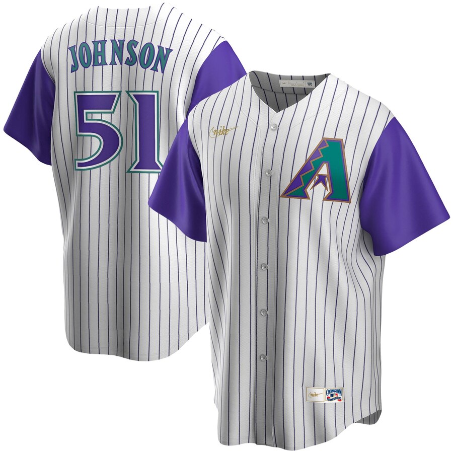 Men Arizona Diamondbacks 51 Randy Johnson Nike Alternate Cooperstown Collection Player MLB Jersey Cr