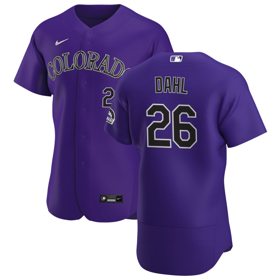 Men Colorado Rockies 26 David Dahl Men Nike Purple Alternate 202