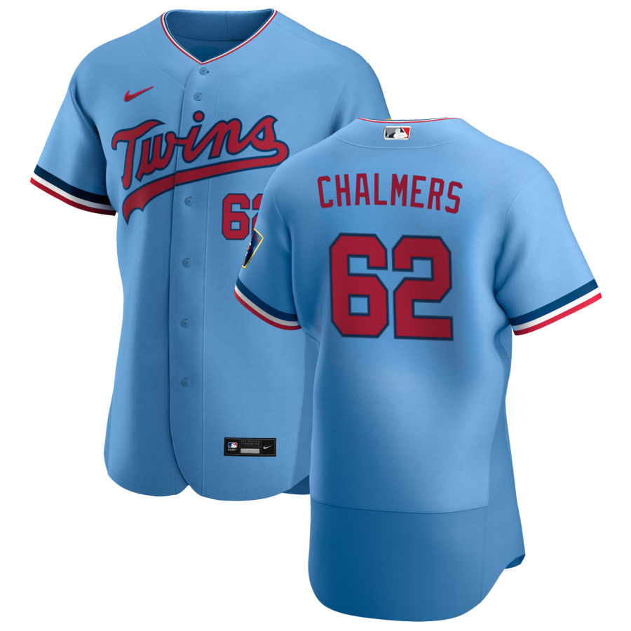 Men Minnesota Twins 62 Dakota Chalmers Men Nike Light Blue Alternate 2020 Flex Base Team MLB Jersey