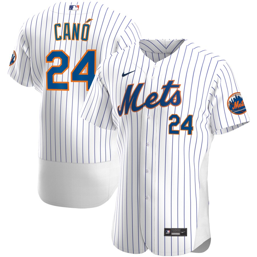 Men New York Mets 24 Robinson Cano Men Nike White Home 2020 Flex Base Player MLB Jersey