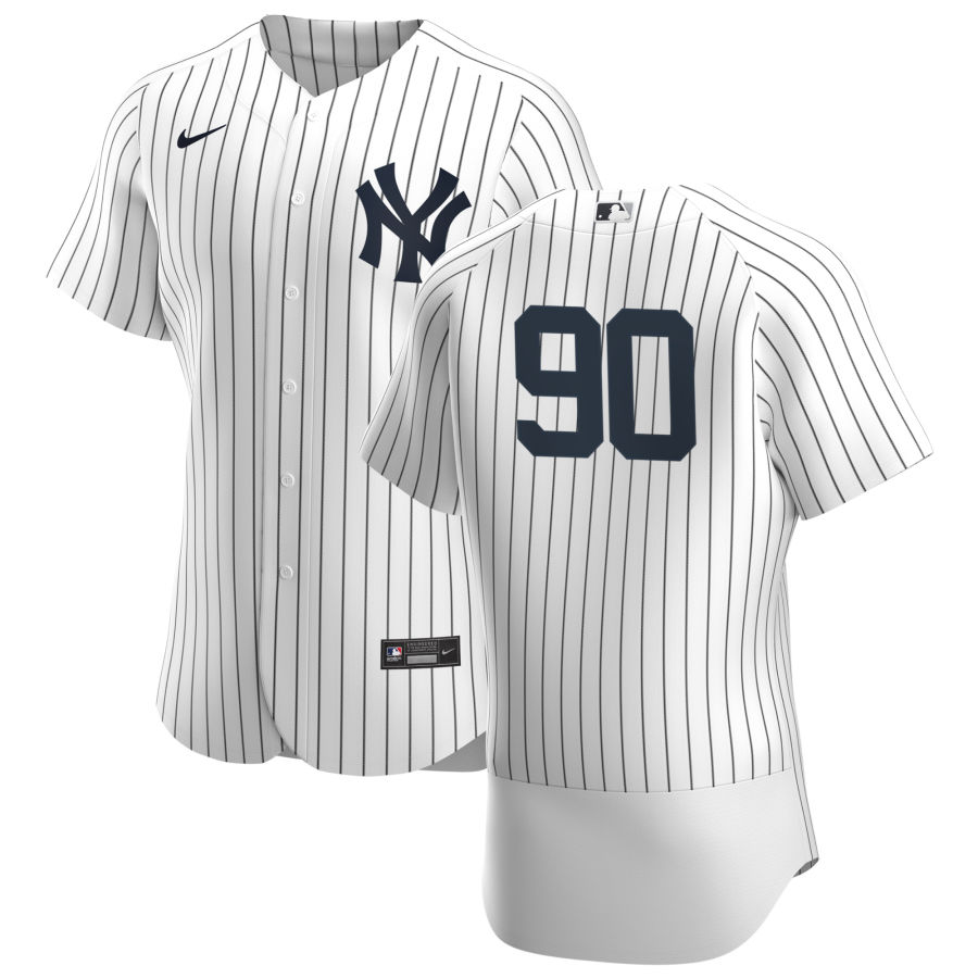 Men New York Yankees 90 Estevan Florial Men Nike White Navy Home