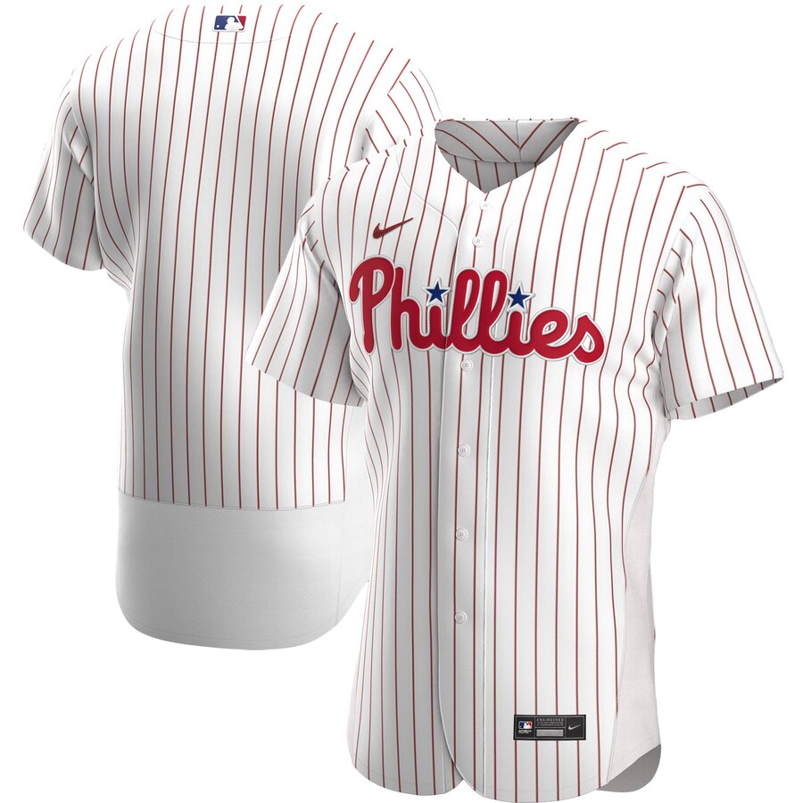 Men Philadelphia Phillies Men Nike White Home 2020 Flex Base Official Team MLB Jersey