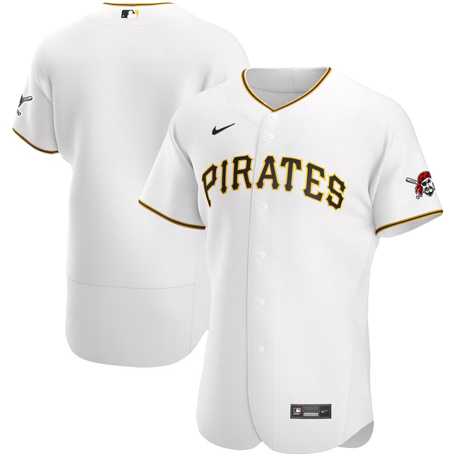 Men Pittsburgh Pirates Men Nike White Home 2020 Flex Base MLB Jersey