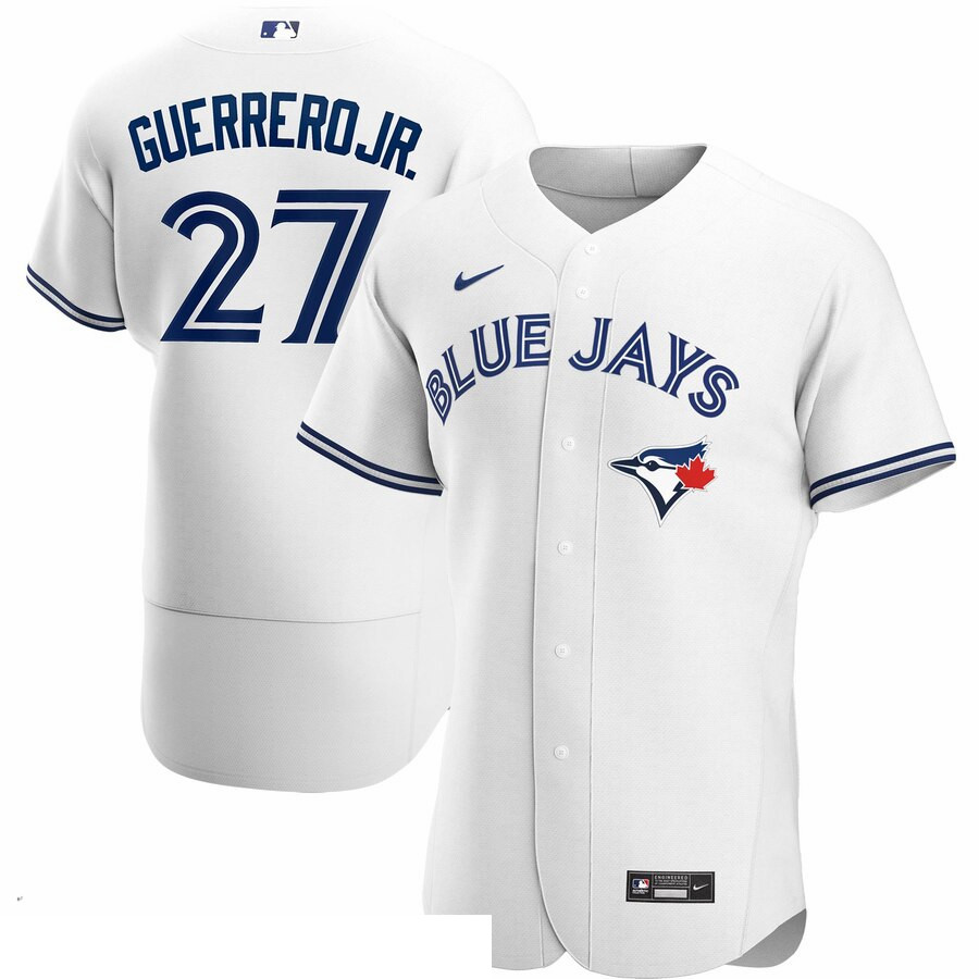 Men Toronto Blue Jays 27 Vladimir Guerrero Jr  Men Nike White Ho