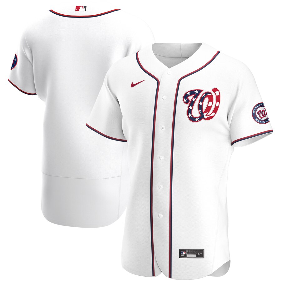 Men Washington Nationals Men Nike White Alternate 2020 Flex Base MLB Jersey