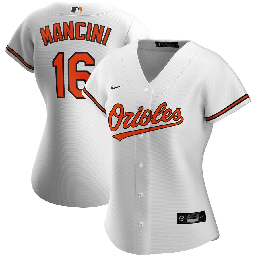 Baltimore Orioles 16 Trey Mancini Nike Women Home 2020 MLB Playe