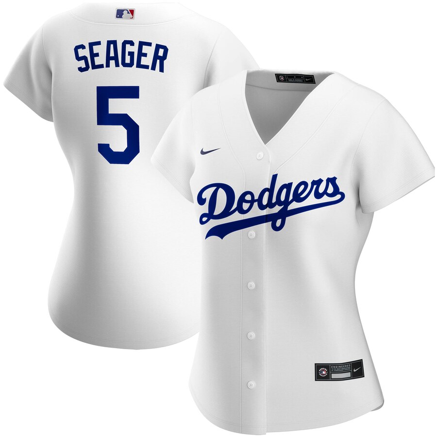 Los Angeles Dodgers 5 Corey Seager Nike Women Home 2020 MLB Play