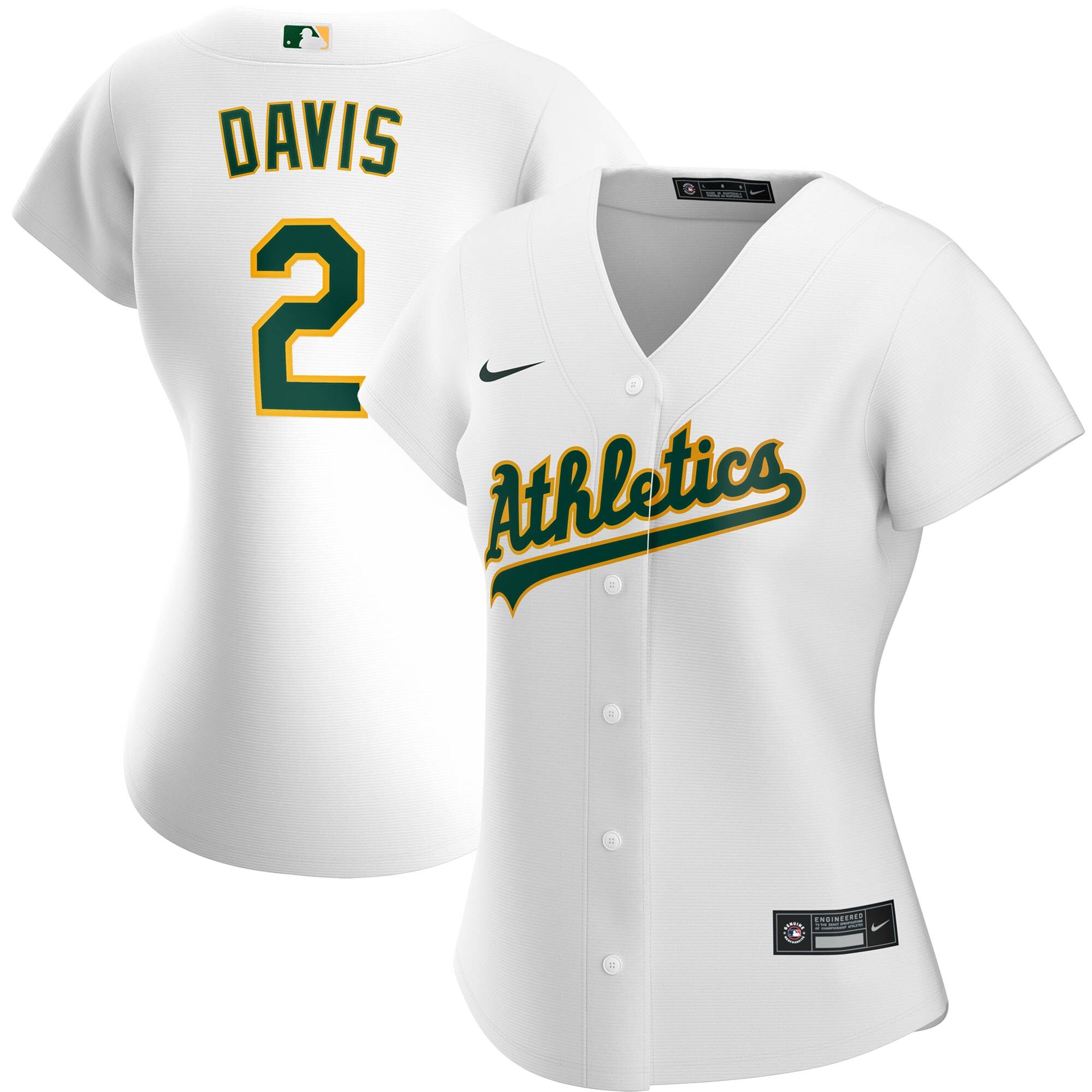 Oakland Athletics 2 Khris Davis Nike Women Home 2020 MLB Player 